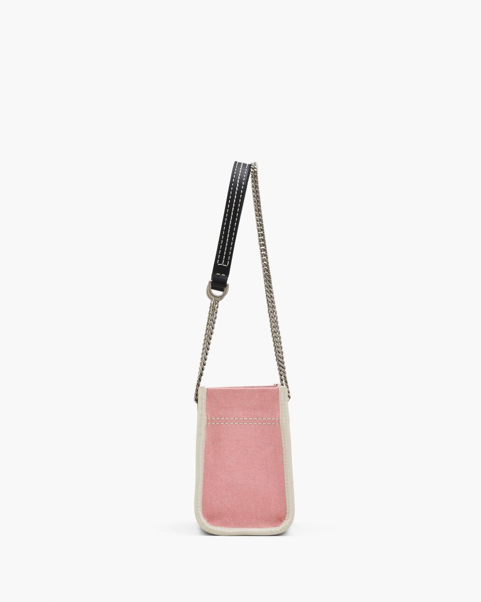Sac Bandoulière Marc Jacobs The Denim Chain Crossbody Tote Bag Femme Rose | 194YWTFKQ