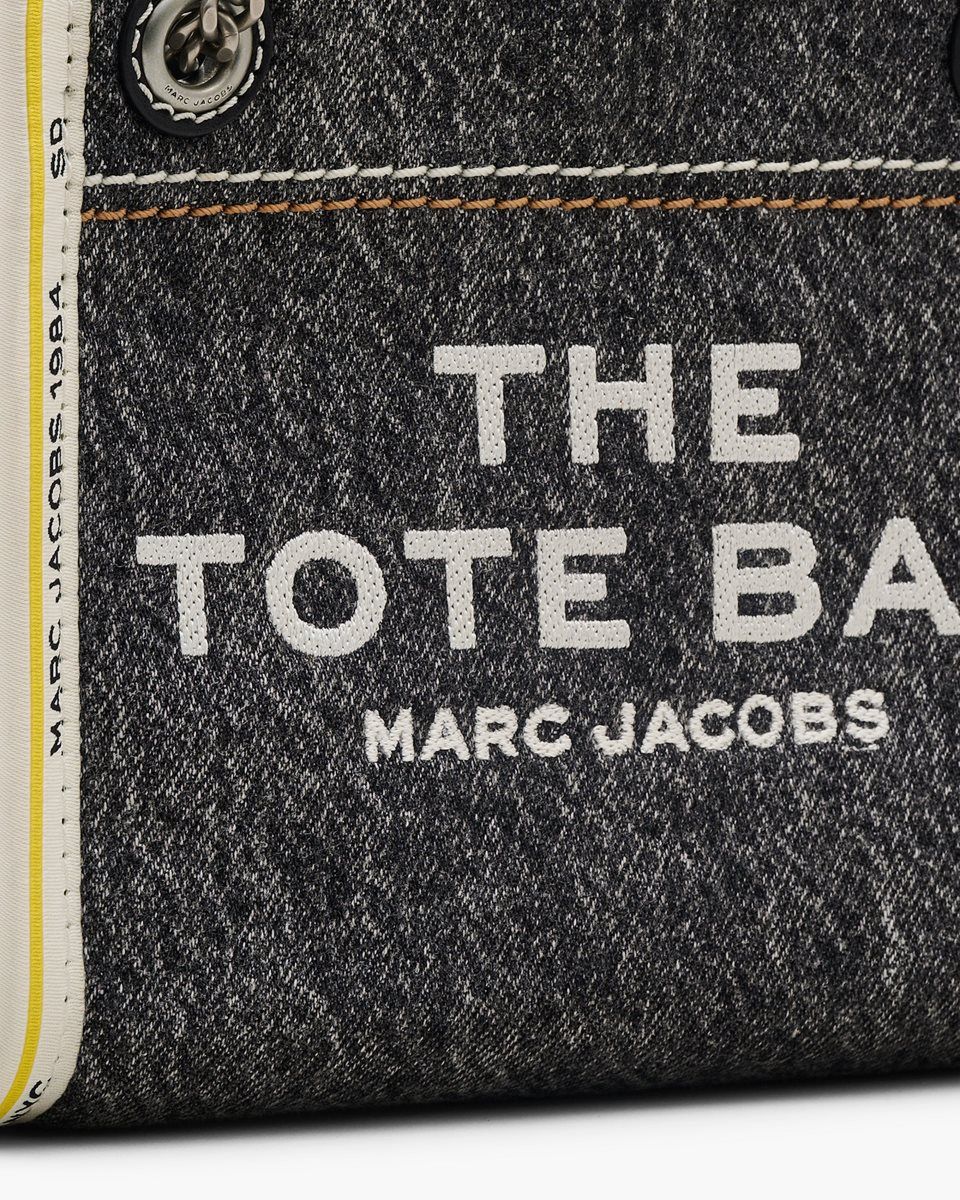 Sac Bandoulière Marc Jacobs The Denim Chain Crossbody Tote Bag Femme Noir Lavage | 021YBMCTZ