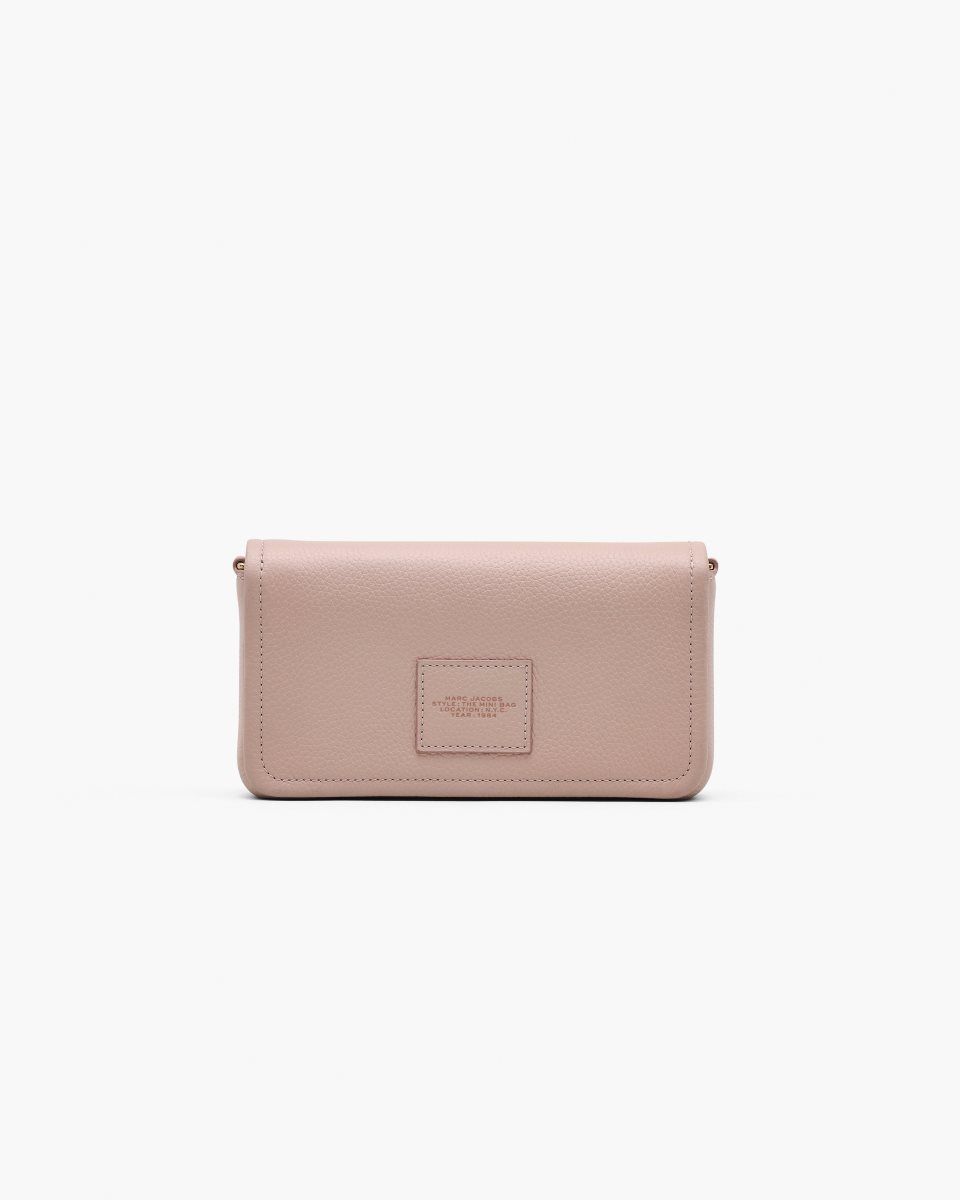 Sac Bandoulière Marc Jacobs The Leather Mini Bag Femme Rose | 735WIJQTL