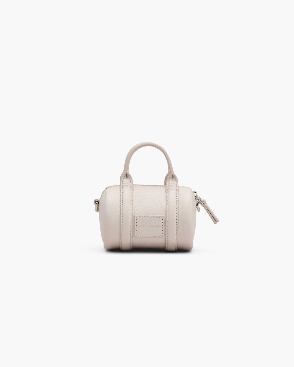 Sac Bandoulière Marc Jacobs The Leather Nano Duffle Crossbody Femme Argent | 302ZPJYMK