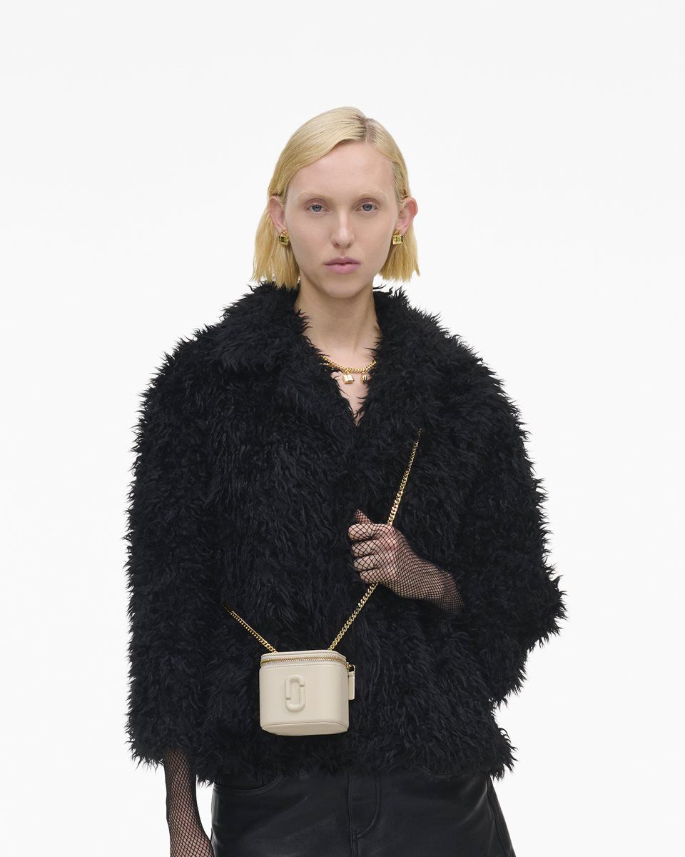 Sac Bandoulière Marc Jacobs The Mini Vanity Femme Blanche | 254OWNDUP