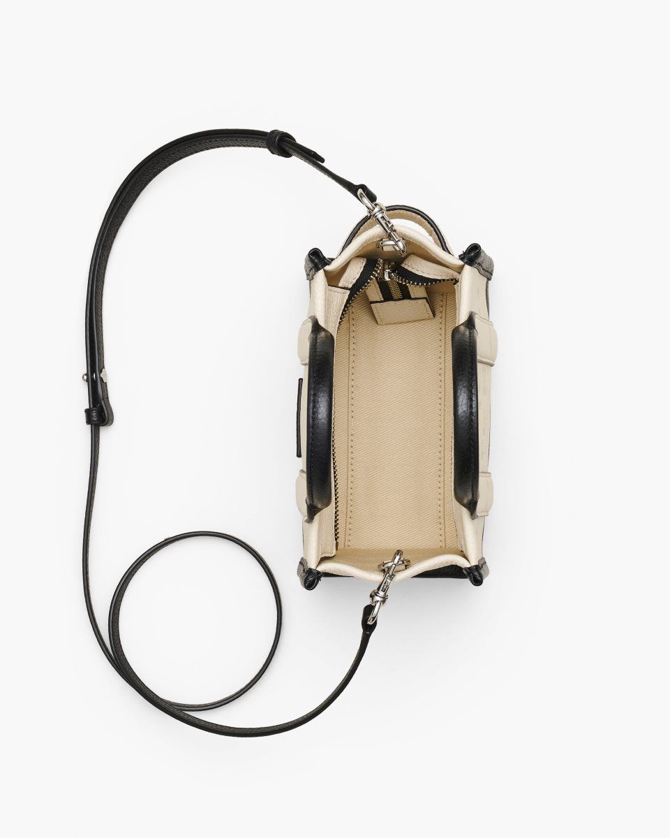 Sac Mini Marc Jacobs The Colorblock Crossbody Tote Bag Femme Blanche Multicolore | 475WQINMP