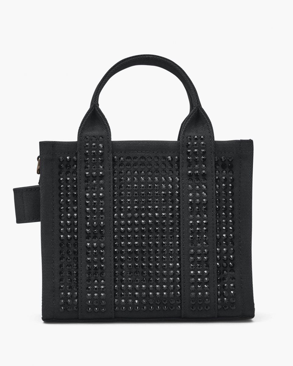 Sac Mini Marc Jacobs The Crystal Canvas Crossbody Tote Bag Femme Noir | 890ZOWTSH