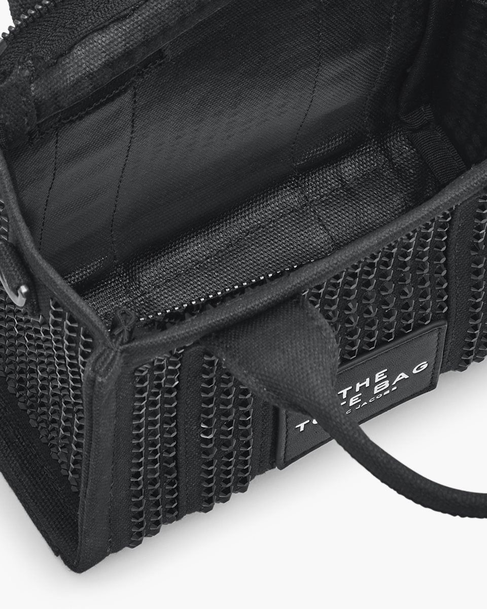 Sac Mini Marc Jacobs The Crystal Canvas Crossbody Tote Bag Femme Noir | 890ZOWTSH