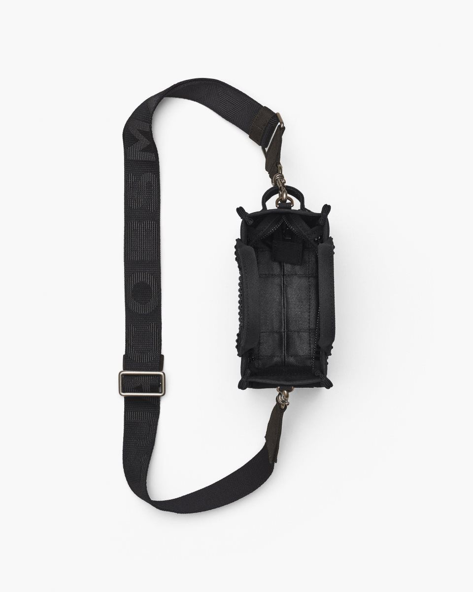 Sac Mini Marc Jacobs The Crystal Canvas Crossbody Tote Bag Femme Noir | 890ZOWTSH