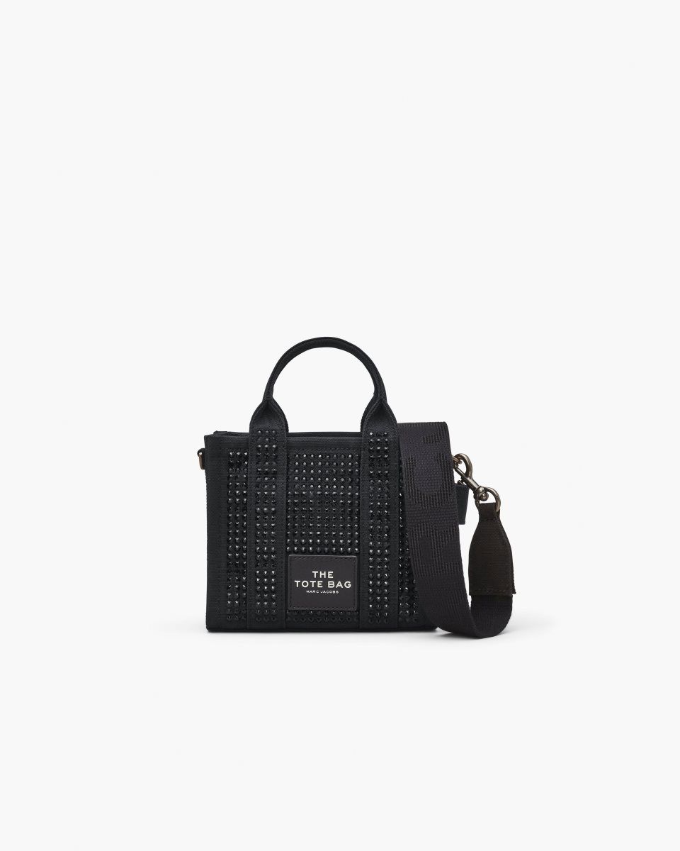 Sac Mini Marc Jacobs The Crystal Canvas Crossbody Tote Bag Femme Noir | 890ZOWTSH