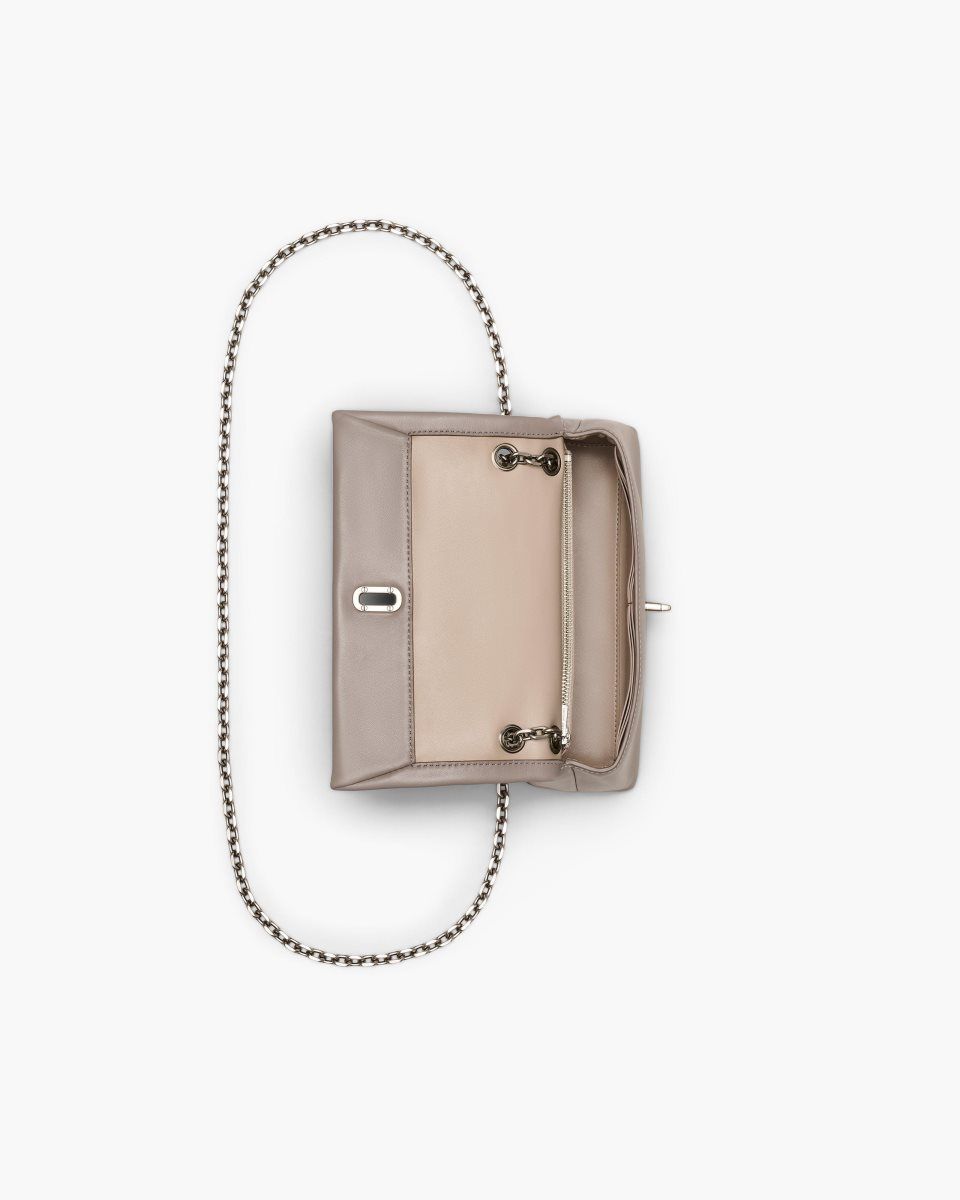 Sac Mini Marc Jacobs The Dual Chain Wallet Femme Cement | 941BIGLVJ