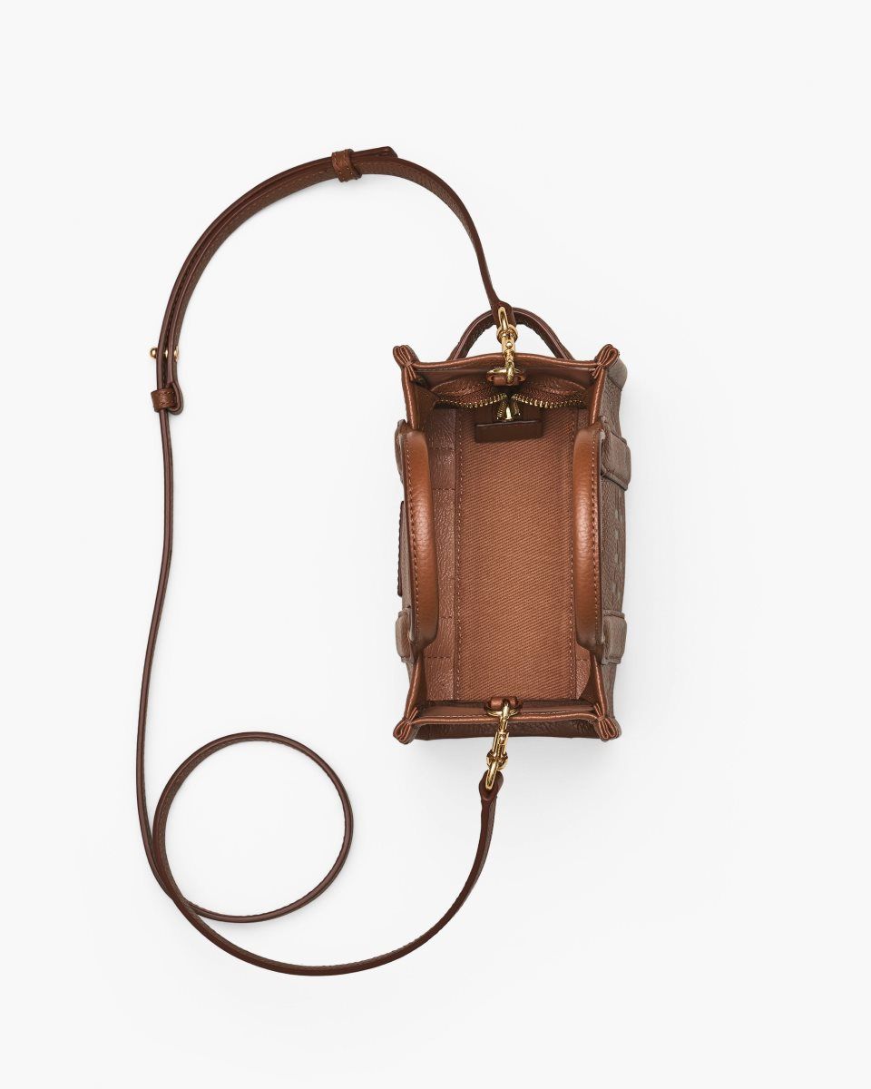 Sac Mini Marc Jacobs The Leather Crossbody Tote Bag Femme Argan Oil | 386YMZCWO