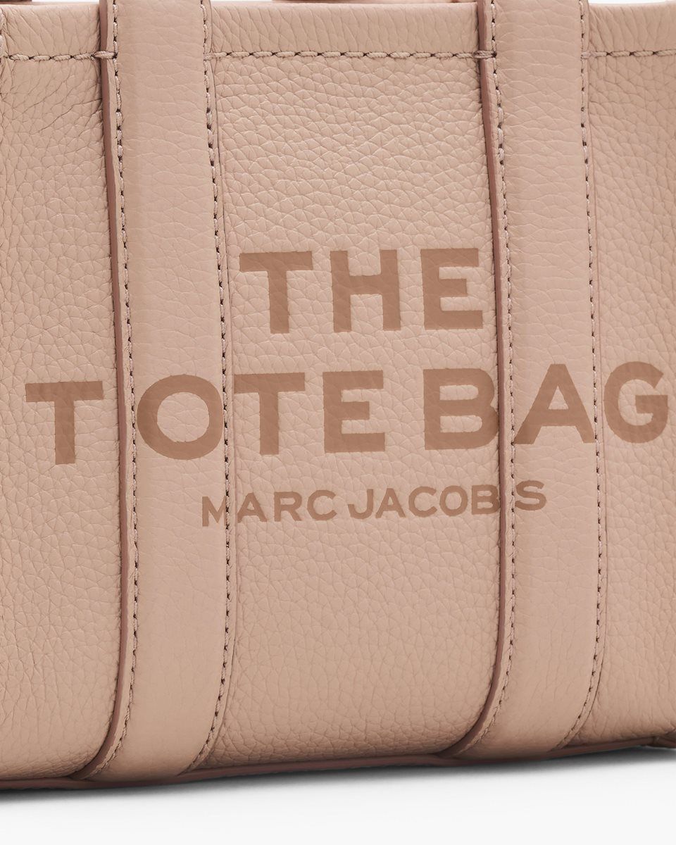 Sac Mini Marc Jacobs The Leather Crossbody Tote Bag Femme Rose | 745BAOCEN