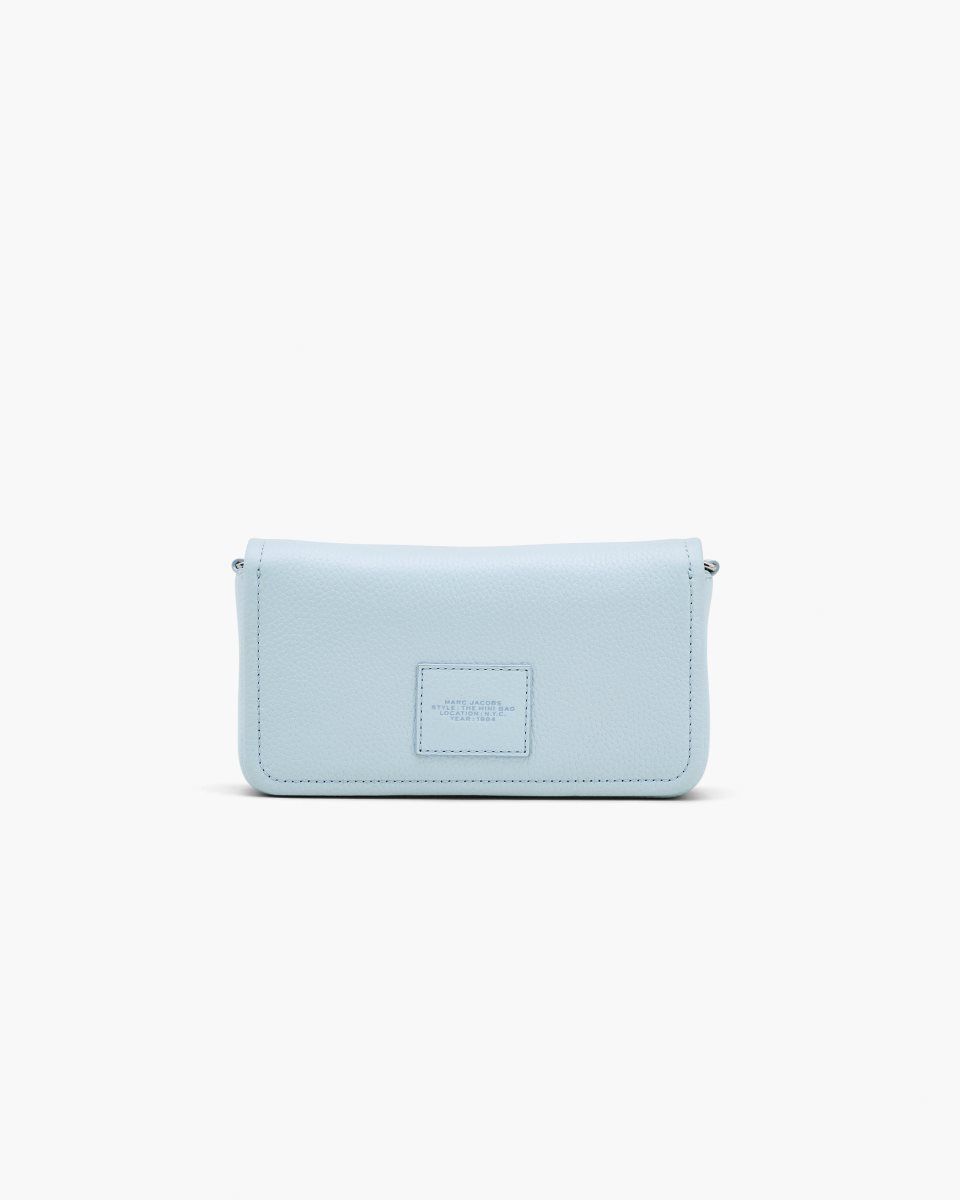 Sac Mini Marc Jacobs The Leather Mini Bag Femme Bleu | 071GOVLIN
