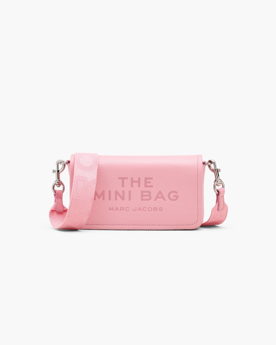 Sac Mini Marc Jacobs The Leather Mini Bag Femme Rose | 912PUAJSZ