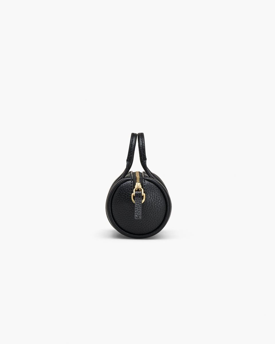 Sac Mini Marc Jacobs The Leather Nano Duffle Crossbody Femme Noir | 386RBOAZY