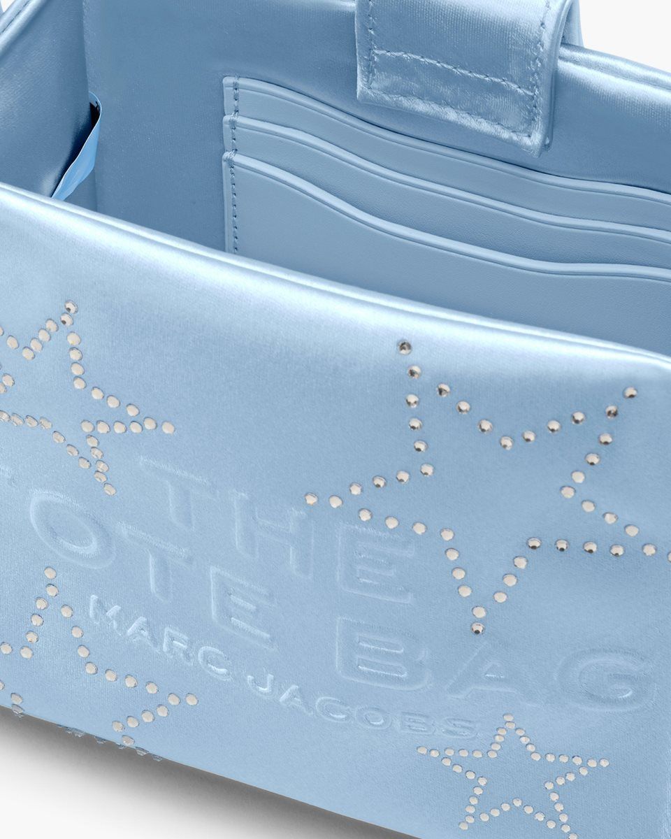 Sac Mini Marc Jacobs The Star Satin Mini Tote Bag Femme Bleu | 034DIYKGB