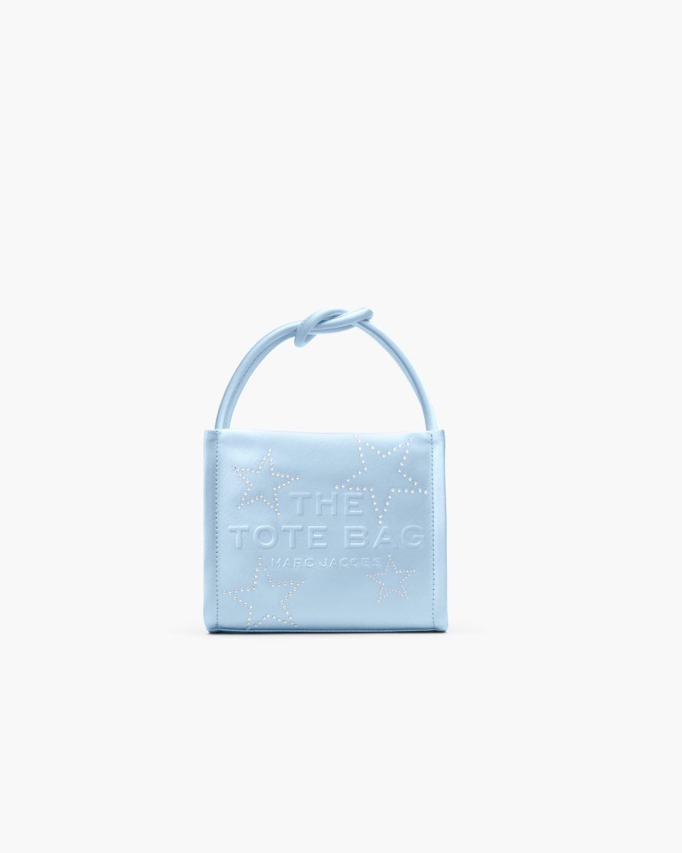 Sac Mini Marc Jacobs The Star Satin Mini Tote Bag Femme Bleu | 034DIYKGB