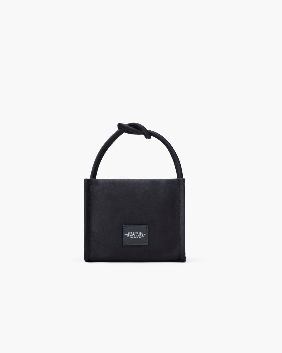 Sac Mini Marc Jacobs The Star Satin Mini Tote Bag Femme Noir | 932VYWHTE