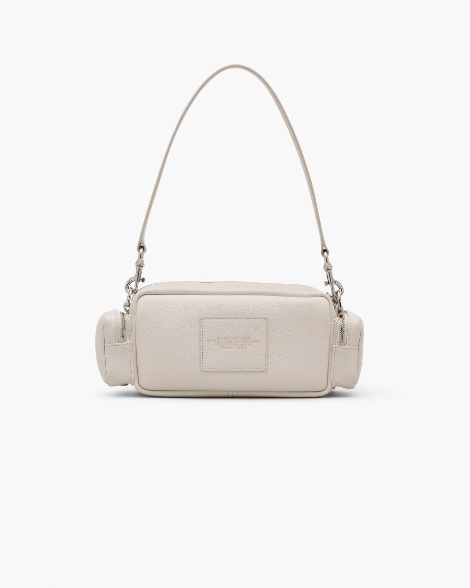 Sac Porté Épaule Marc Jacobs The Leather Cargo Bag Femme Argent | 467SRWVDF