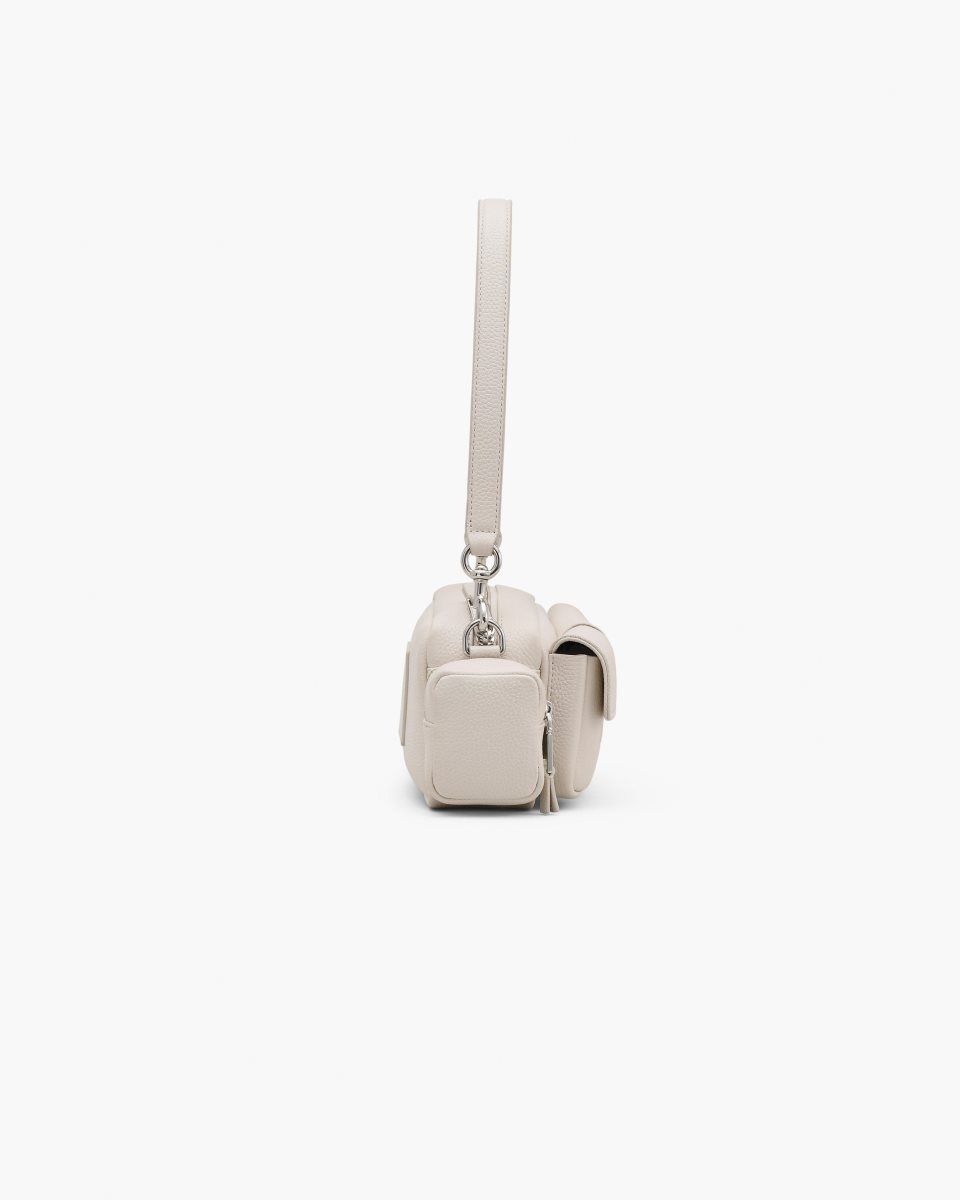 Sac Porté Épaule Marc Jacobs The Leather Cargo Bag Femme Argent | 467SRWVDF