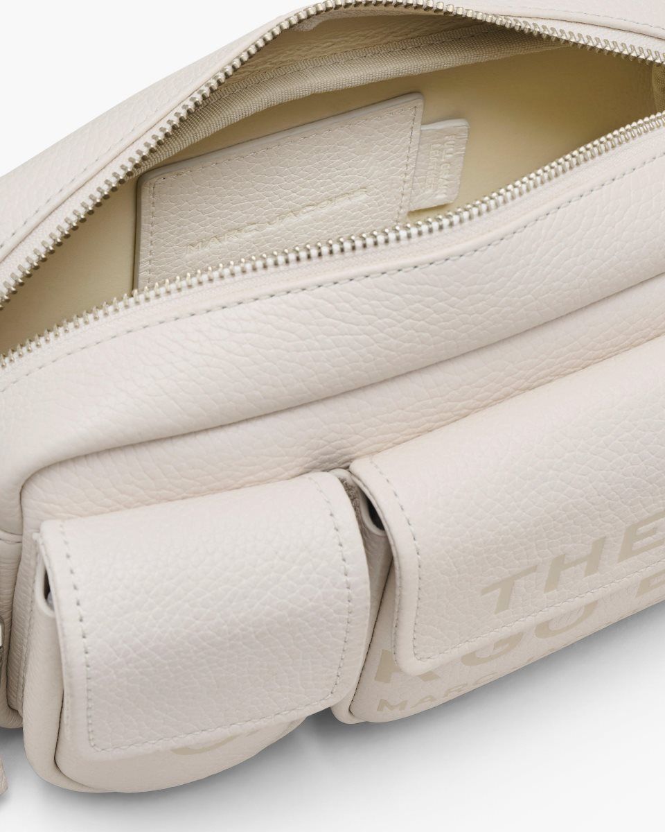 Sac Porté Épaule Marc Jacobs The Leather Cargo Bag Femme Argent | 467SRWVDF