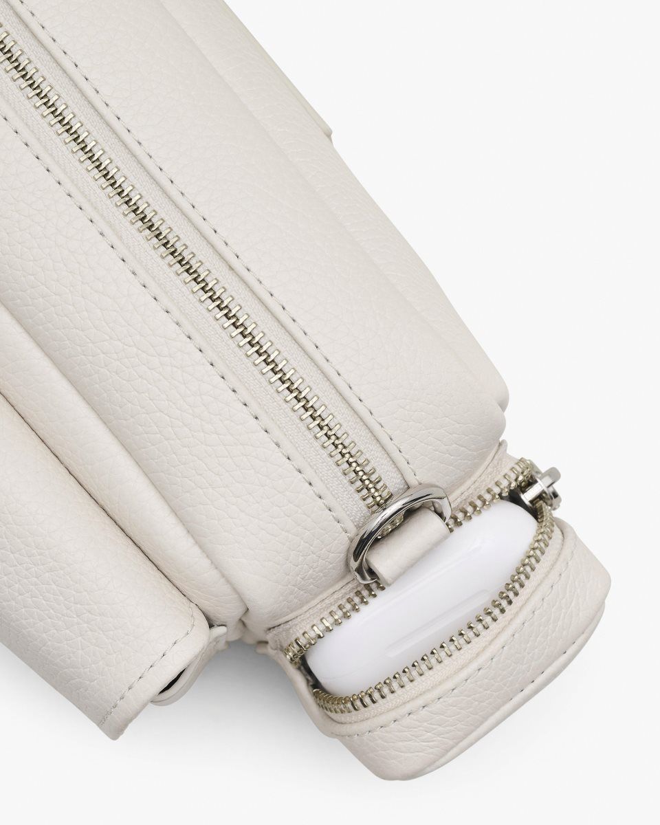 Sac Porté Épaule Marc Jacobs The Leather Cargo Bag Femme Argent | 467SRWVDF