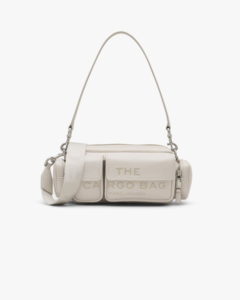 Sac Porté Épaule Marc Jacobs The Leather Cargo Bag Femme Argent | 467SRWVDF