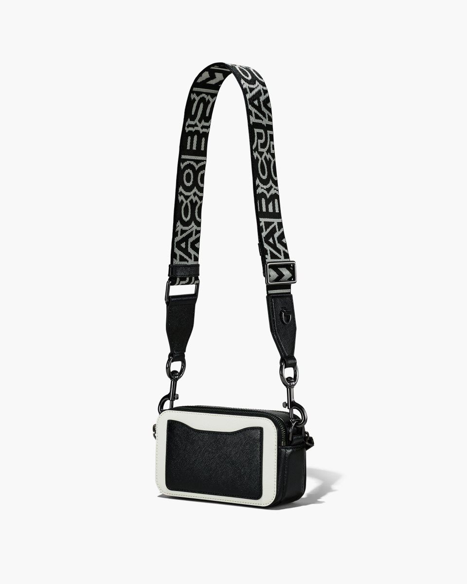 Sac Snapshot Marc Jacobs The Bi-Color Snapshot Femme Noir Blanche | 296FXLMRB