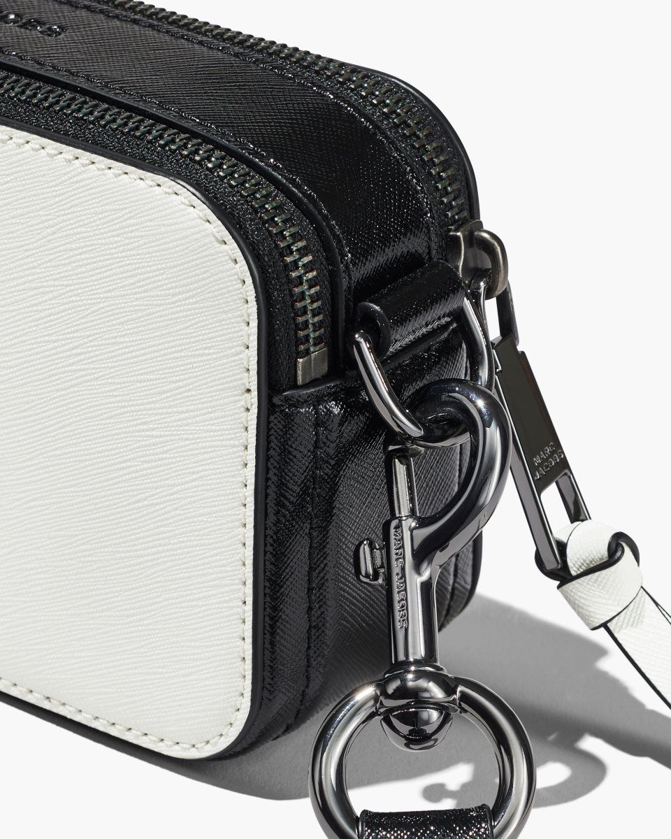 Sac Snapshot Marc Jacobs The Bi-Color Snapshot Femme Noir Blanche | 296FXLMRB