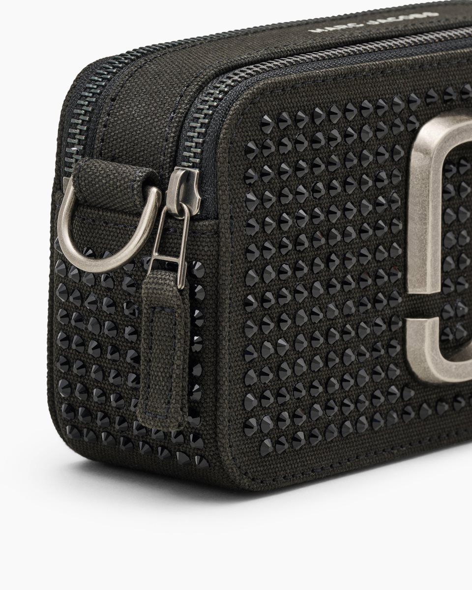Sac Snapshot Marc Jacobs The Crystal Canvas Snapshot Femme Noir | 385IJCDNQ