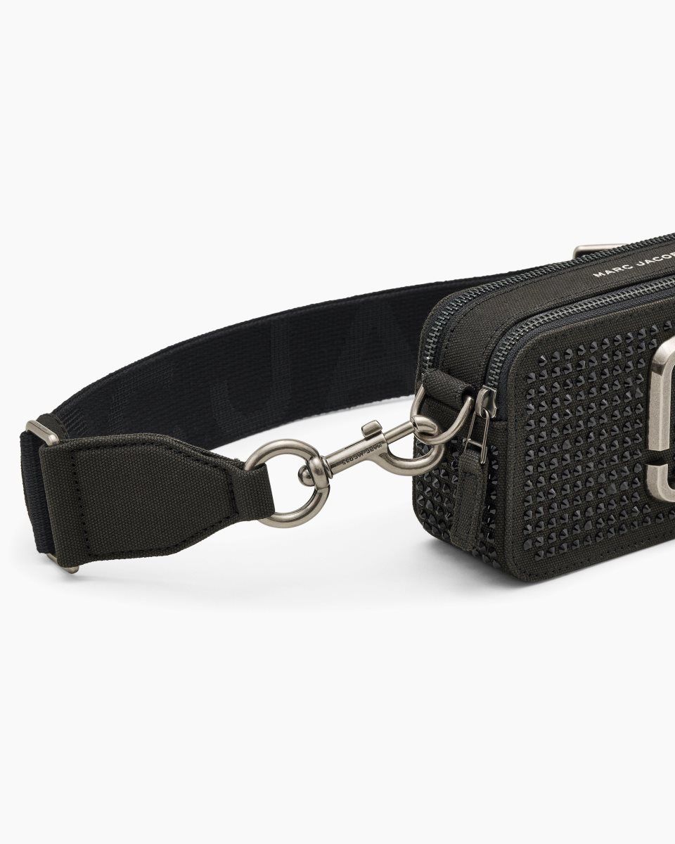 Sac Snapshot Marc Jacobs The Crystal Canvas Snapshot Femme Noir | 385IJCDNQ