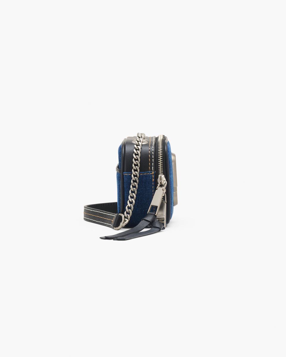 Sac Snapshot Marc Jacobs The Denim Chain Snapshot Femme Lavage Foncé | 159SVTDPA