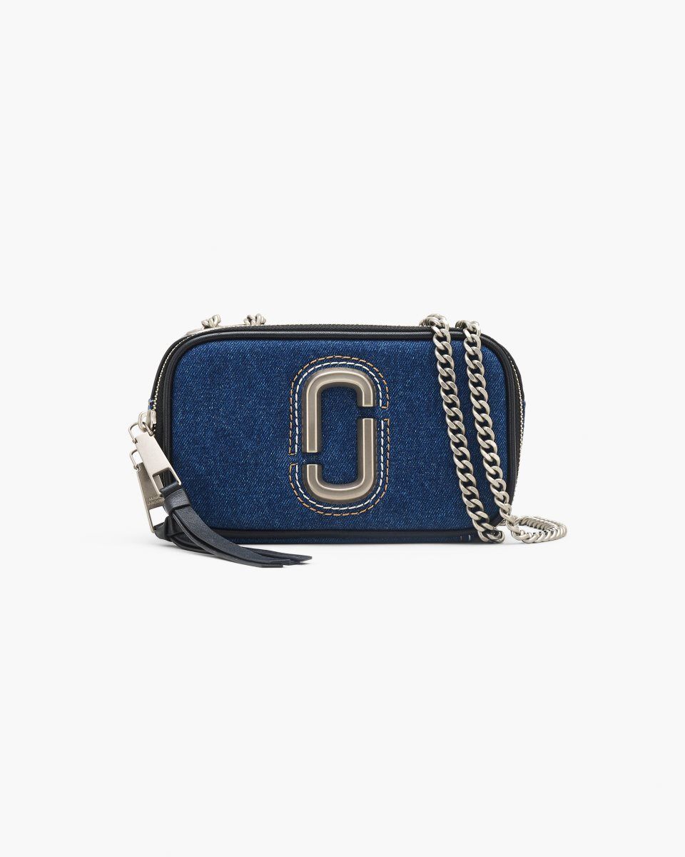 Sac Snapshot Marc Jacobs The Denim Chain Snapshot Femme Lavage Foncé | 159SVTDPA