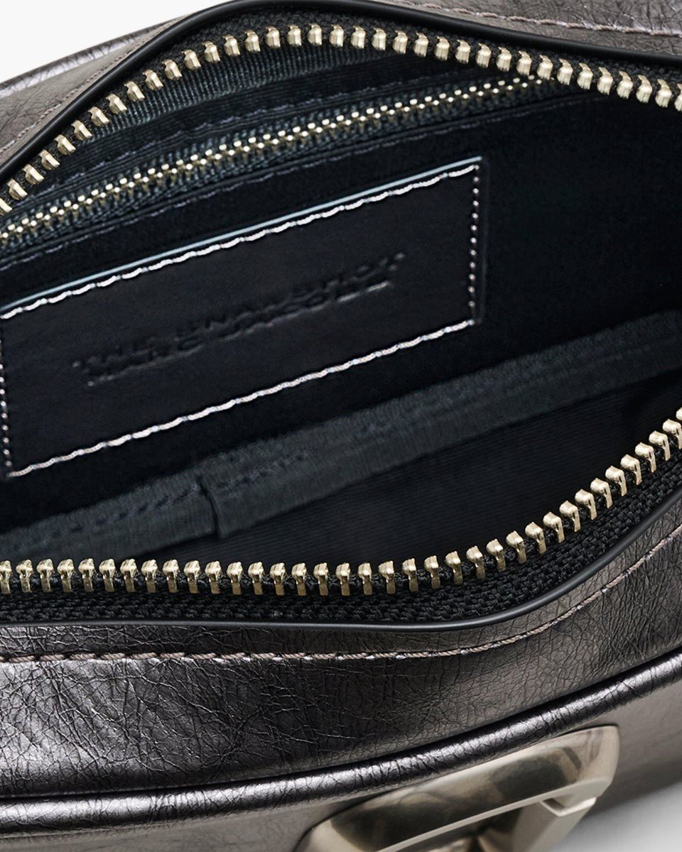Sac Snapshot Marc Jacobs The Metallic Distressed Big Shot Femme Grise Foncé | 485KCXZMS
