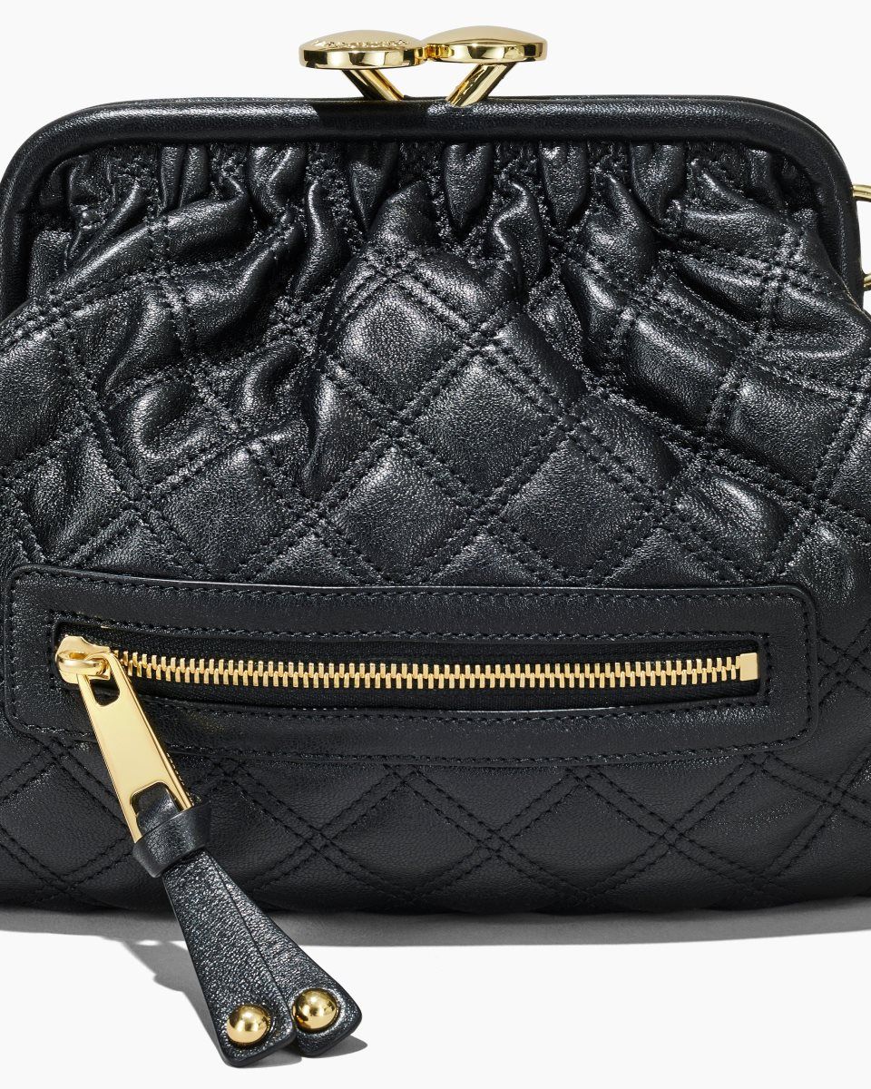 Sac a Main Marc Jacobs Re-Edition Quilted Leather Little Stam Bag Femme Noir | 351WZRNVF