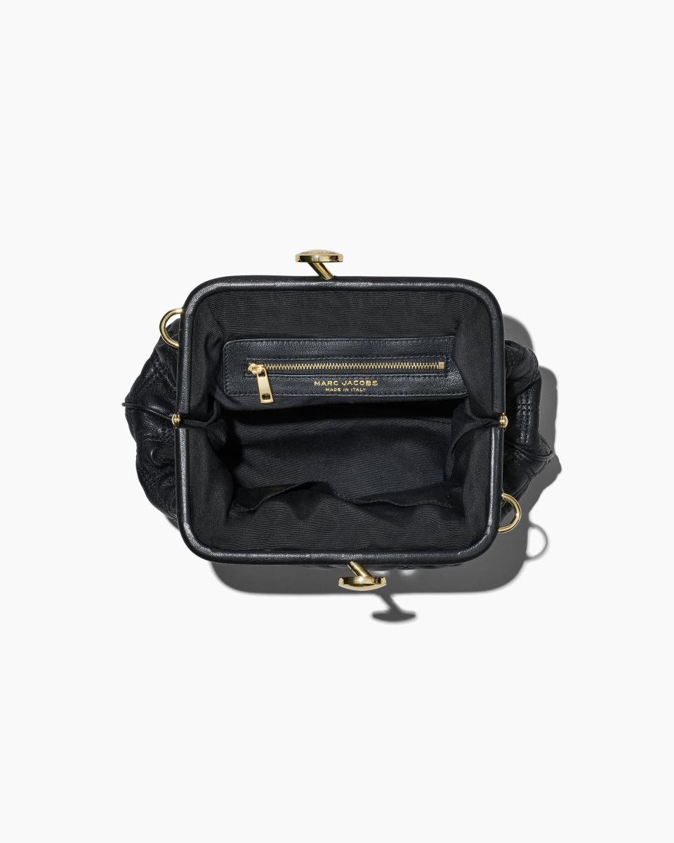 Sac a Main Marc Jacobs Re-Edition Quilted Leather Little Stam Bag Femme Noir | 351WZRNVF