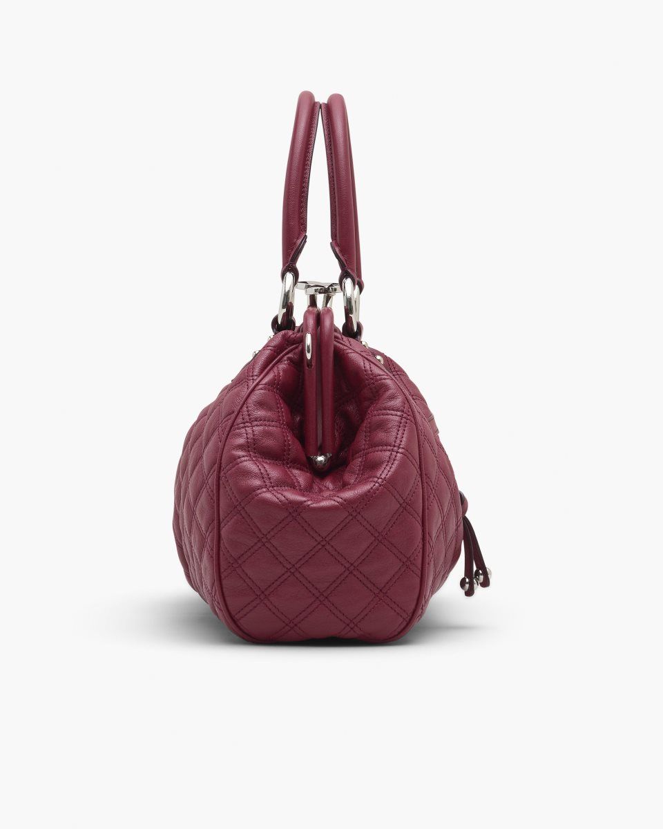 Sac a Main Marc Jacobs Re-Edition Quilted Leather Stam Bag Femme Rose | 785AMOSLH