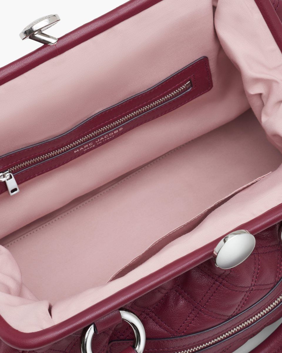 Sac a Main Marc Jacobs Re-Edition Quilted Leather Stam Bag Femme Rose | 785AMOSLH