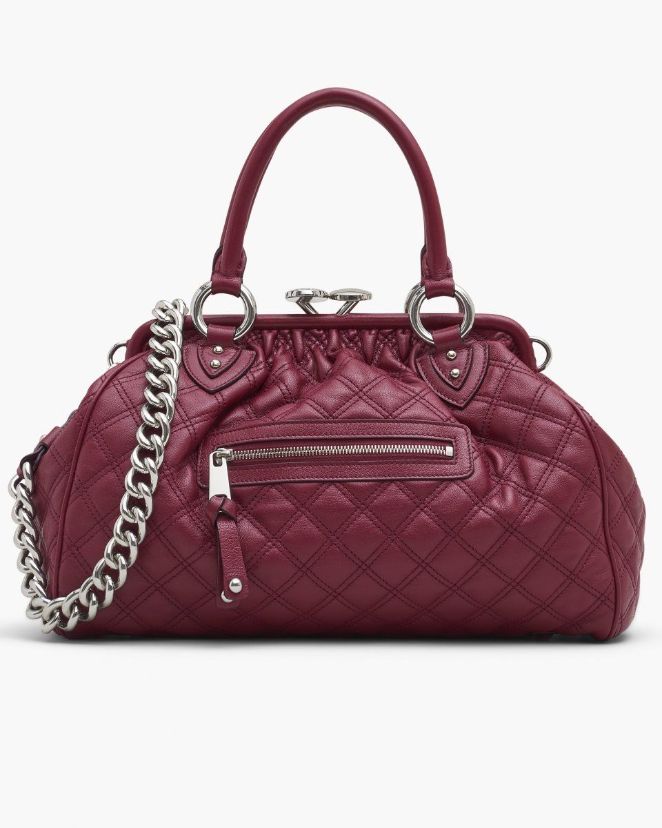 Sac a Main Marc Jacobs Re-Edition Quilted Leather Stam Bag Femme Rose | 785AMOSLH
