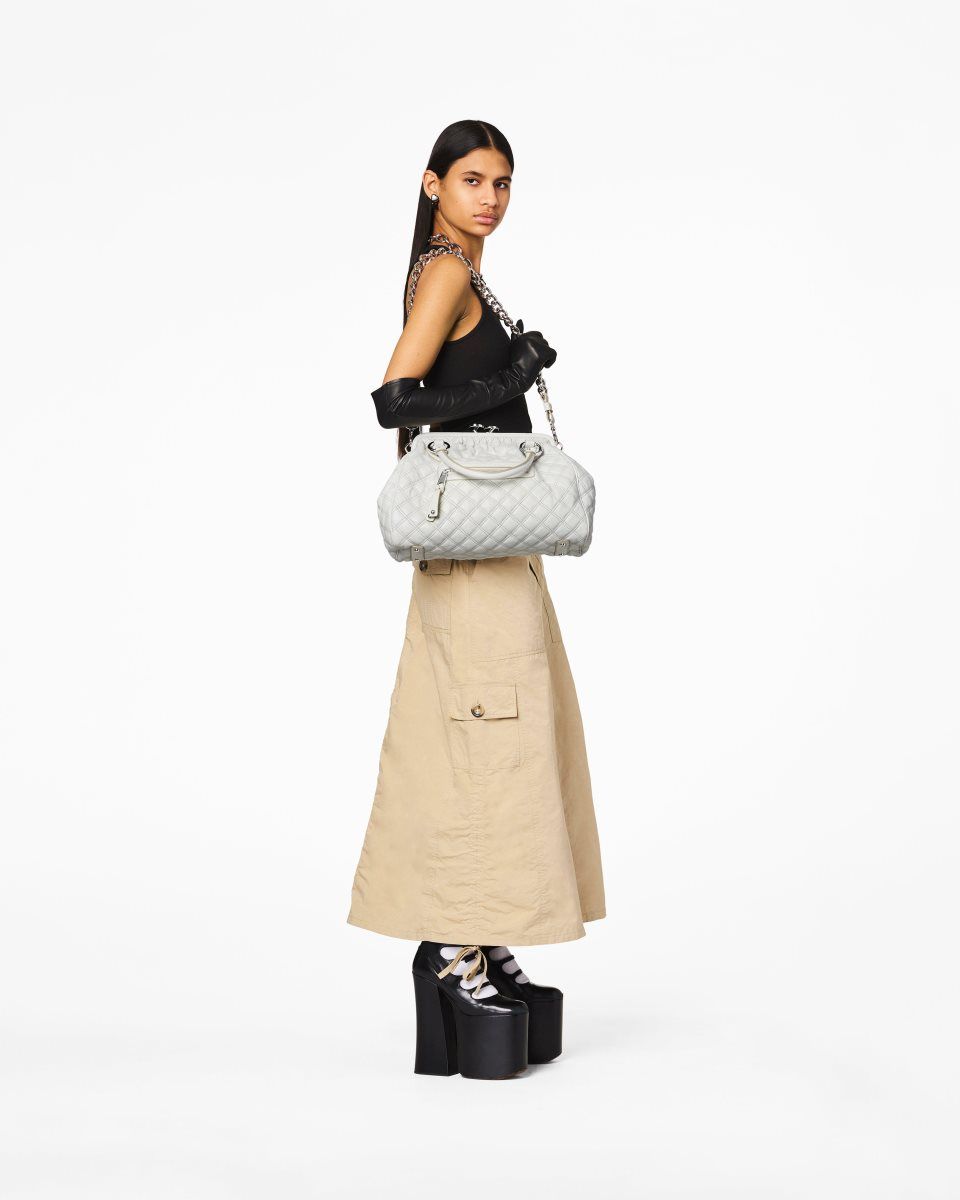 Sac a Main Marc Jacobs Re-Edition Quilted Leather Stam Bag Femme Blanche | 815OTKSEN