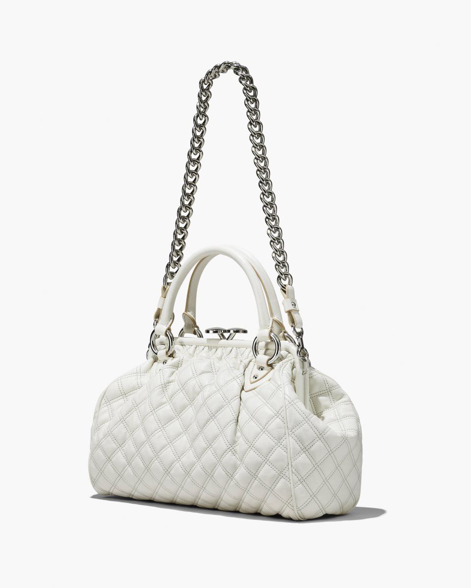 Sac a Main Marc Jacobs Re-Edition Quilted Leather Stam Bag Femme Blanche | 815OTKSEN