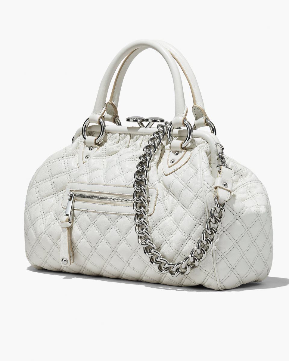 Sac a Main Marc Jacobs Re-Edition Quilted Leather Stam Bag Femme Blanche | 815OTKSEN