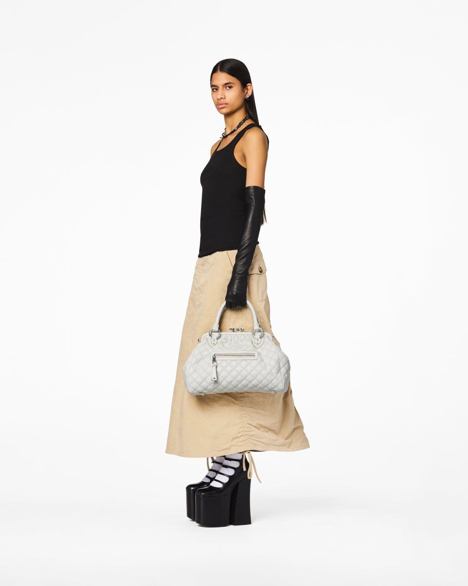 Sac a Main Marc Jacobs Re-Edition Quilted Leather Stam Bag Femme Blanche | 815OTKSEN