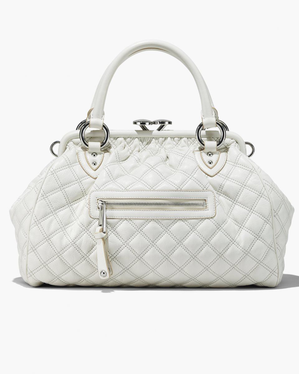 Sac a Main Marc Jacobs Re-Edition Quilted Leather Stam Bag Femme Blanche | 815OTKSEN