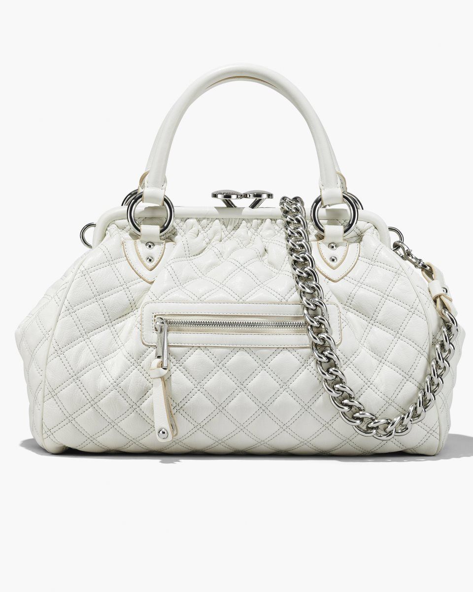 Sac a Main Marc Jacobs Re-Edition Quilted Leather Stam Bag Femme Blanche | 815OTKSEN