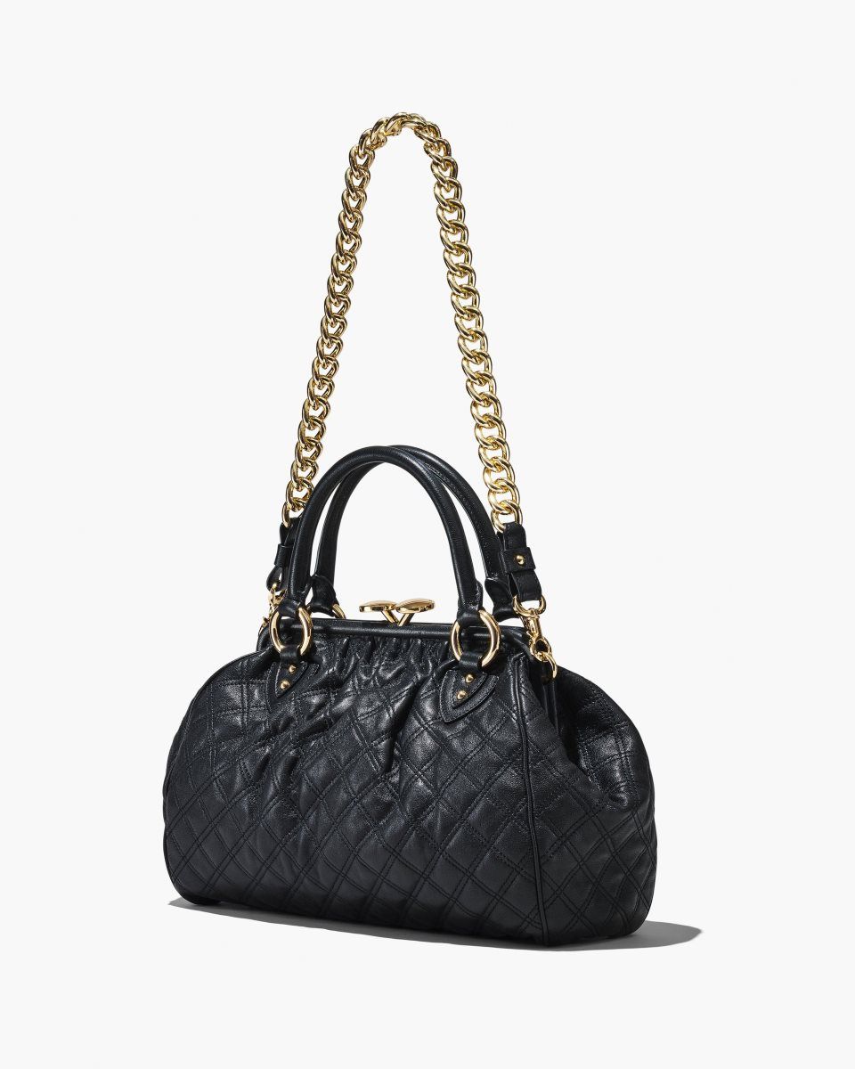 Sac a Main Marc Jacobs Re-Edition Quilted Leather Stam Bag Femme Noir | 093XYMOPU