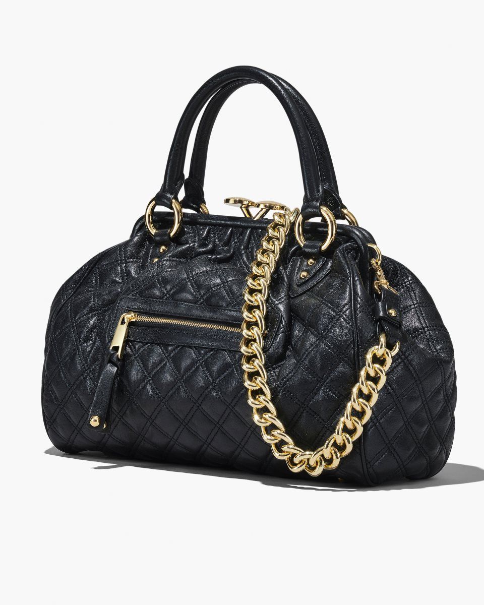Sac a Main Marc Jacobs Re-Edition Quilted Leather Stam Bag Femme Noir | 093XYMOPU