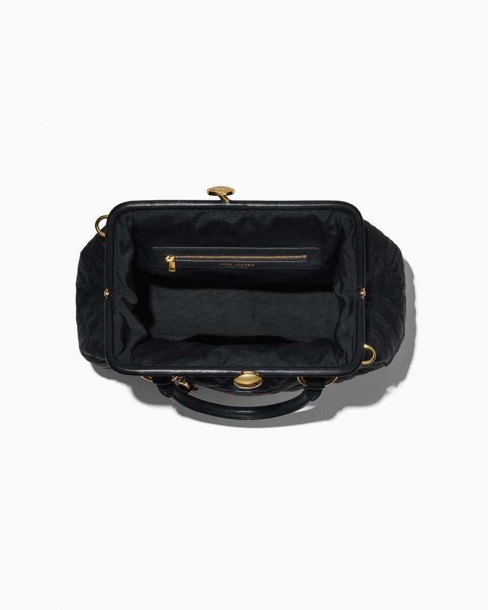 Sac a Main Marc Jacobs Re-Edition Quilted Leather Stam Bag Femme Noir | 093XYMOPU