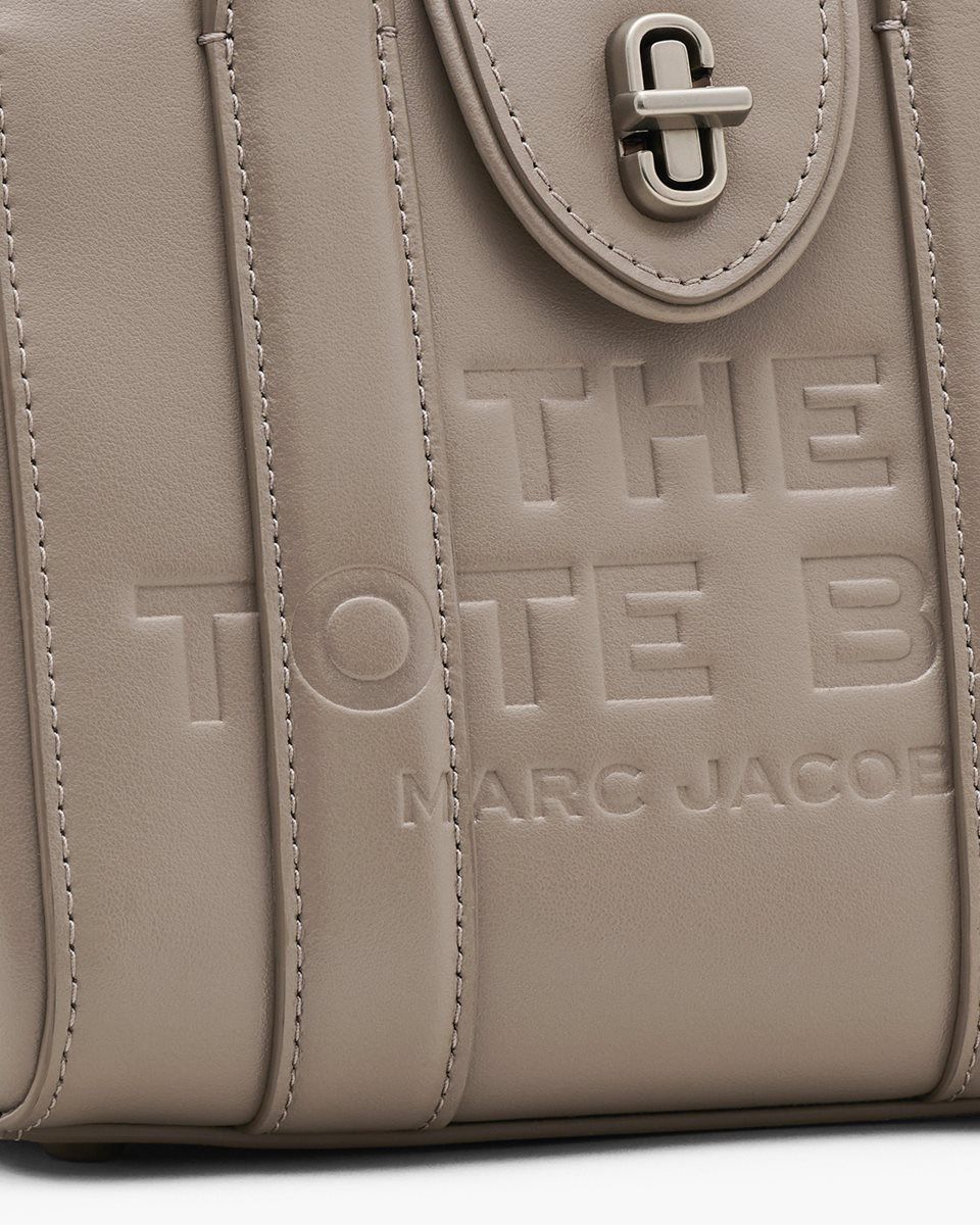 Sac a Main Marc Jacobs The Turnlock Crossbody Tote Bag Femme Cement | 309CGDBTR