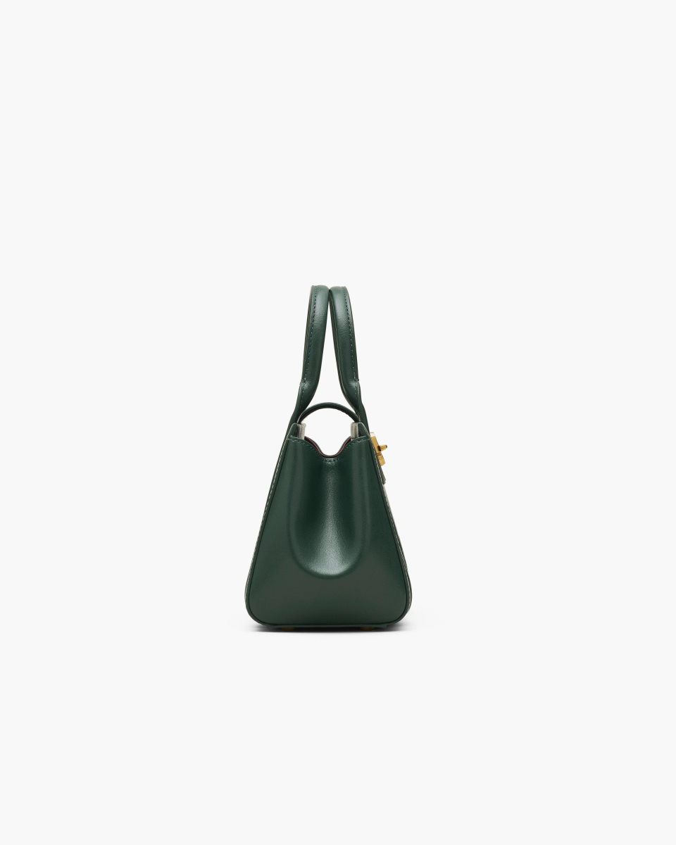 Sac a Main Marc Jacobs The Turnlock Crossbody Tote Bag Femme Vert Foncé | 960BIOLSX