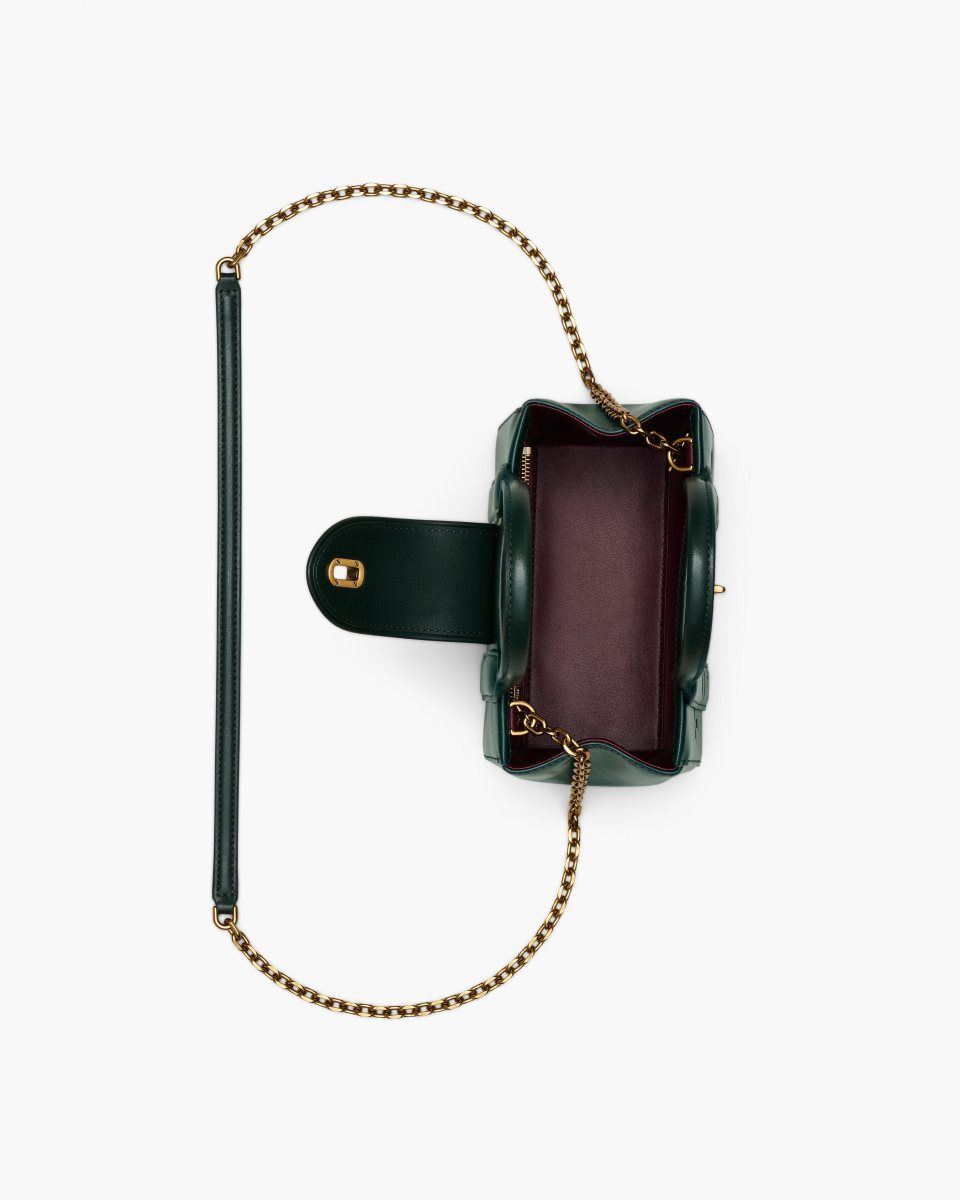 Sac a Main Marc Jacobs The Turnlock Crossbody Tote Bag Femme Vert Foncé | 960BIOLSX