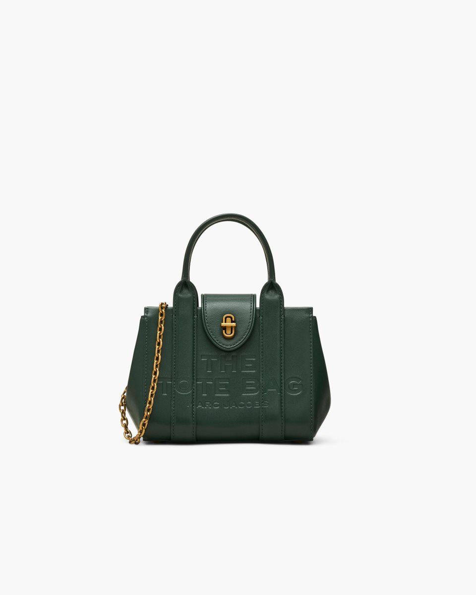 Sac a Main Marc Jacobs The Turnlock Crossbody Tote Bag Femme Vert Foncé | 960BIOLSX