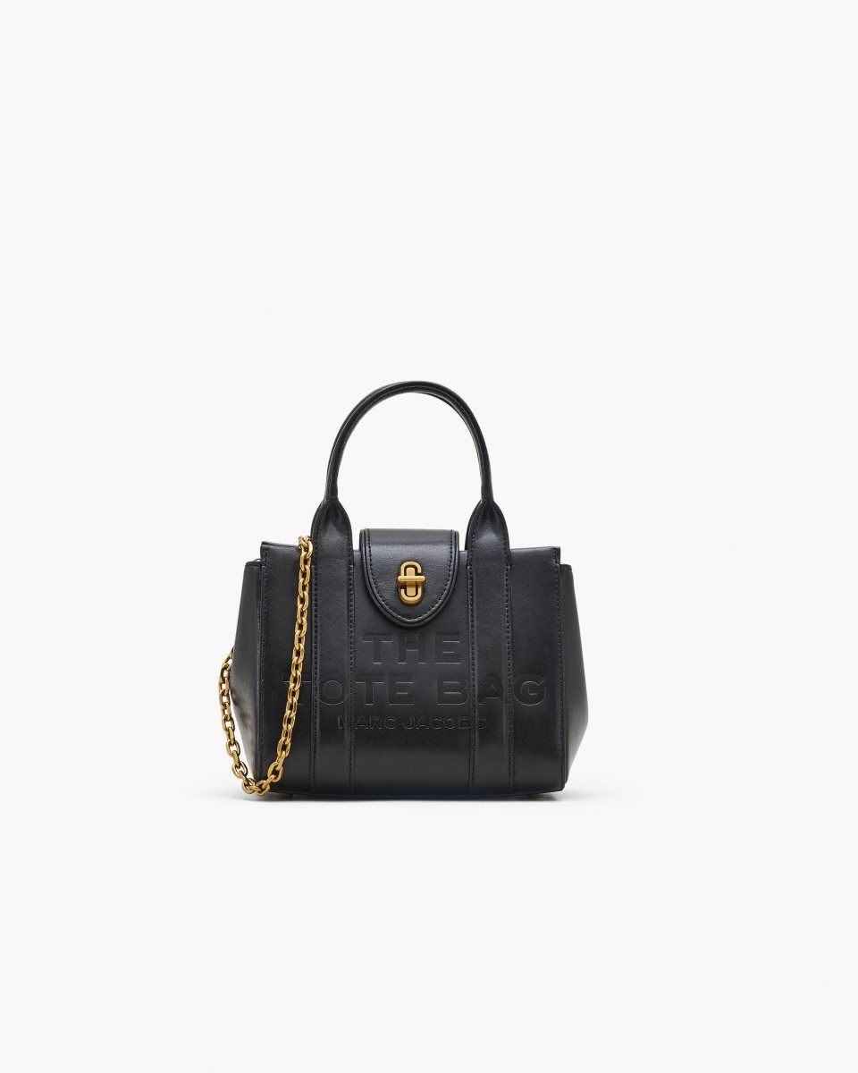 Sac a Main Marc Jacobs The Turnlock Crossbody Tote Bag Femme Noir | 974VJHQBT